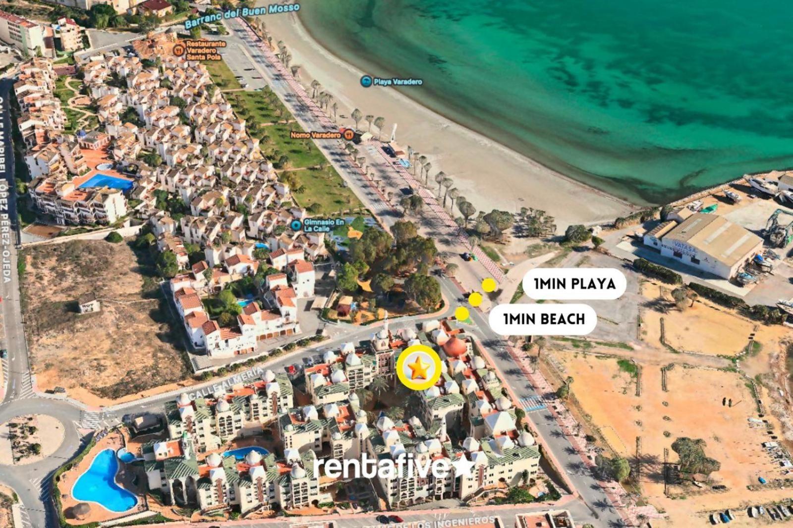 Rentafive Varadero Con Piscina Playa Y Terraza Санта Пола Экстерьер фото